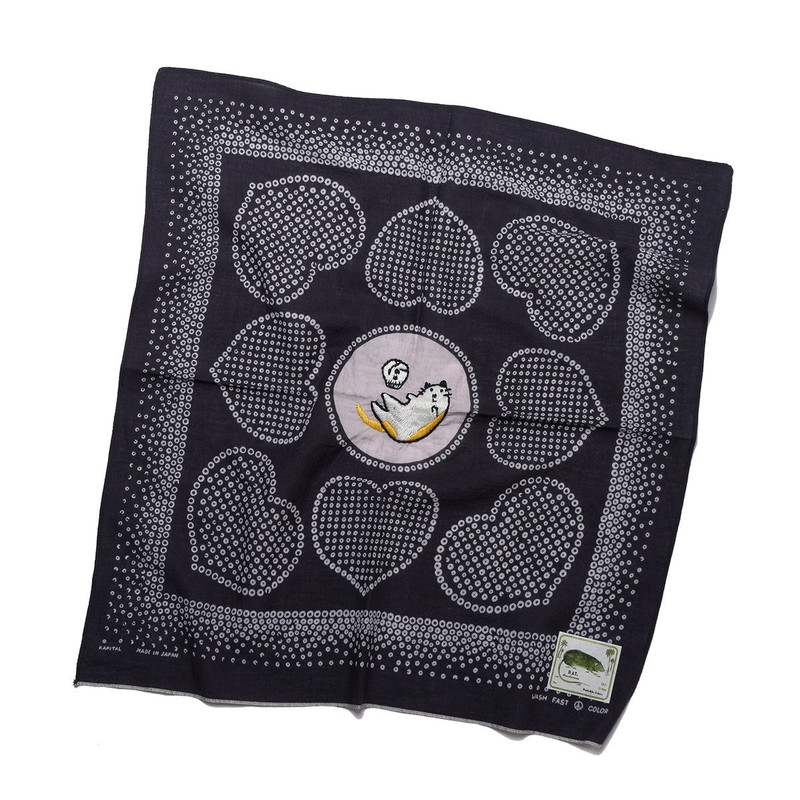 Fastcolor Selvedge Bandana Love Cat Embroidery 5