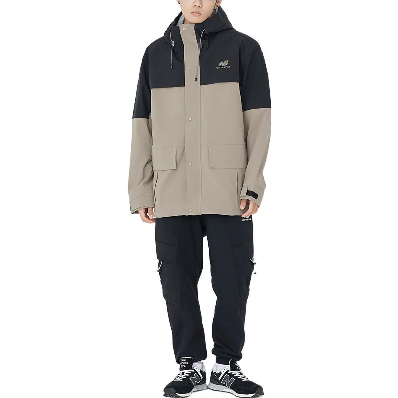 New Balance Detachable Hooded Two-In-One Woven Solid Jacket 'Khaki' AMJ23315-DRI - 5