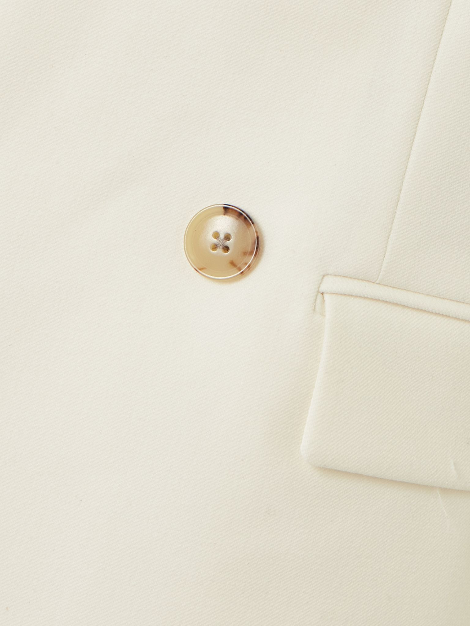 The Relaxed Everyday double-breasted woven blazer Ecru - 5