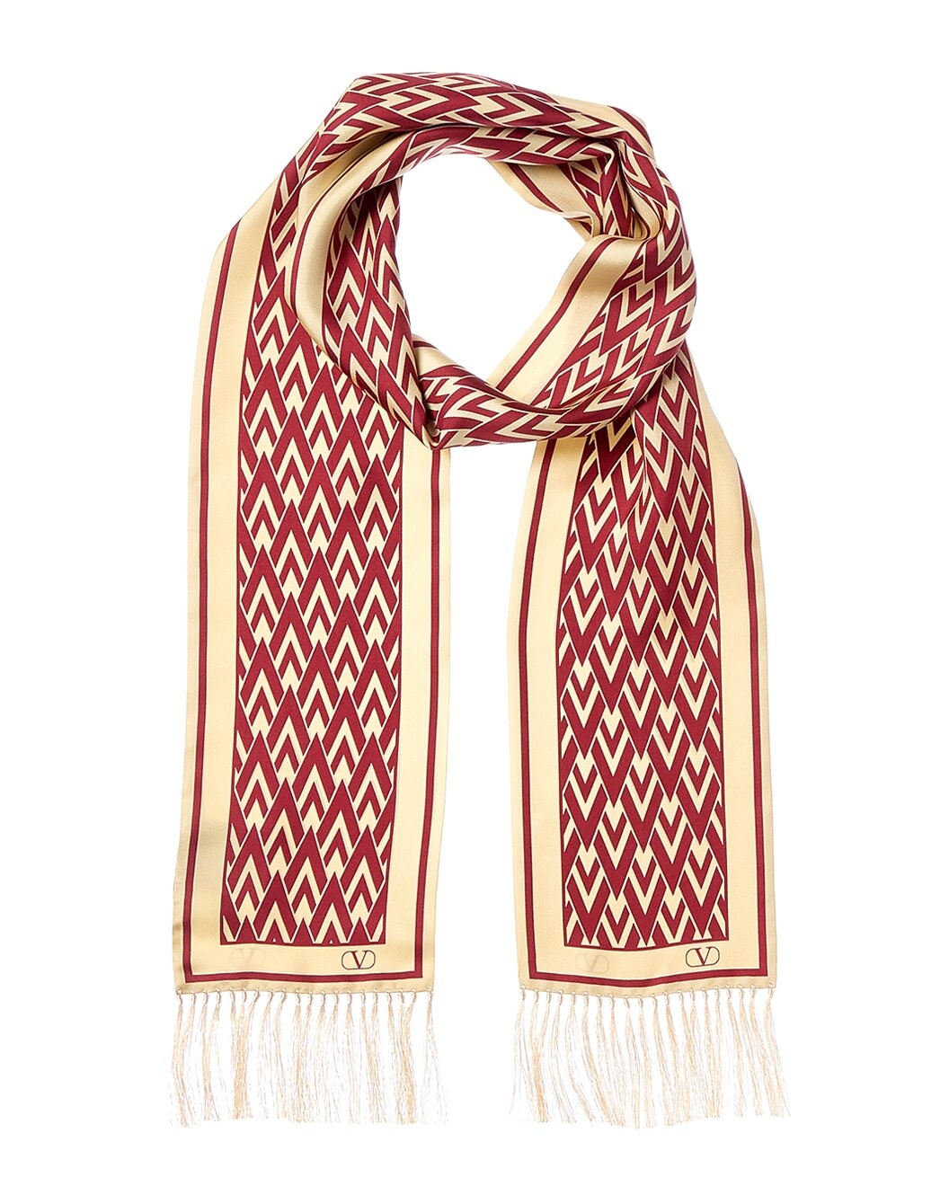 Valentino Toute La V Silk Scarf - 1