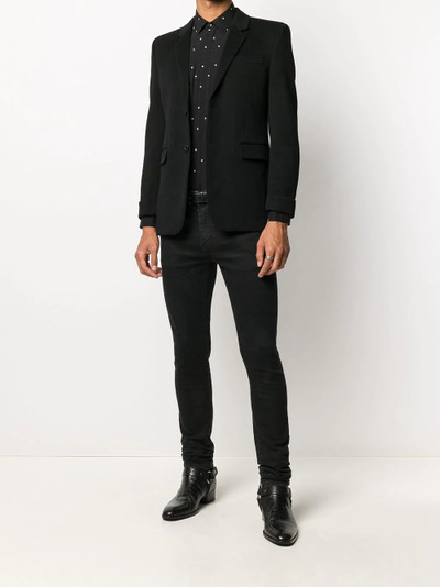 SAINT LAURENT vertical stripe embroidered shirt  outlook