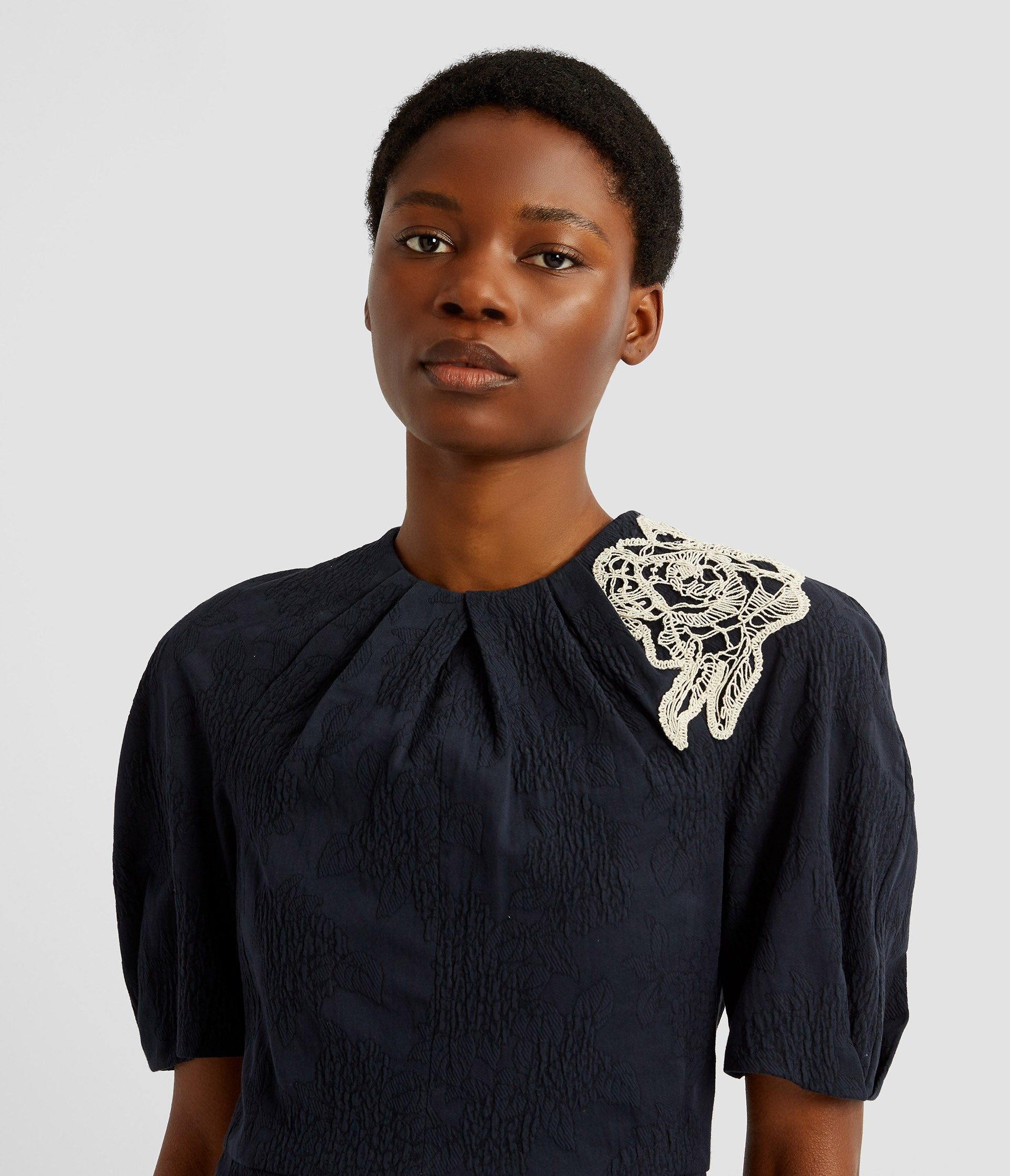 SHORT SLEEVE MIDI DRESS - 4