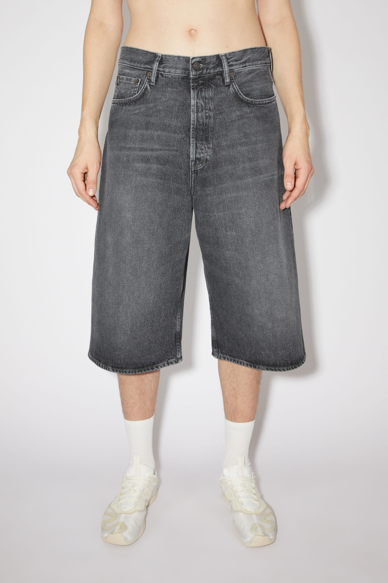 Acne Studios Loose fit denim shorts - Black outlook