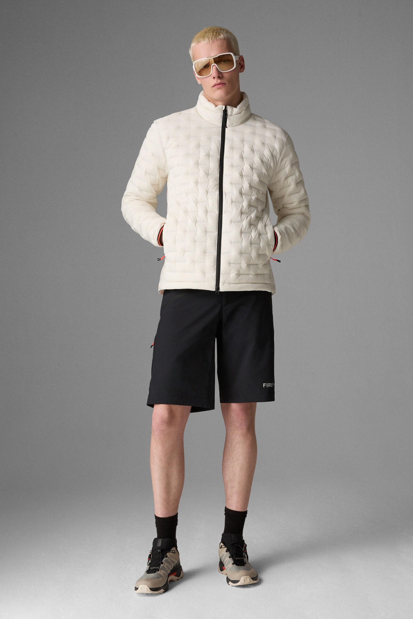 Gray Lightweight down jacket in Off-white - 4