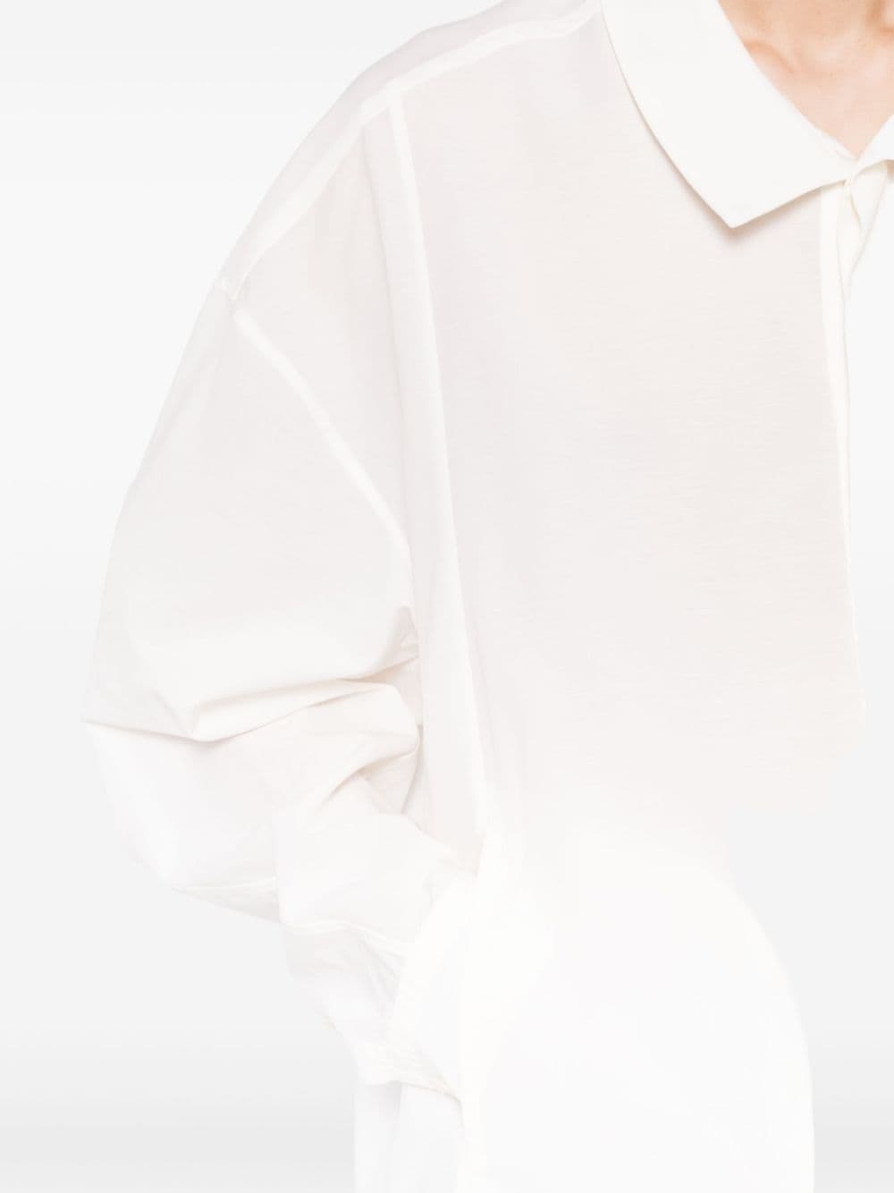 drop-shoulder poplin shirt - 5