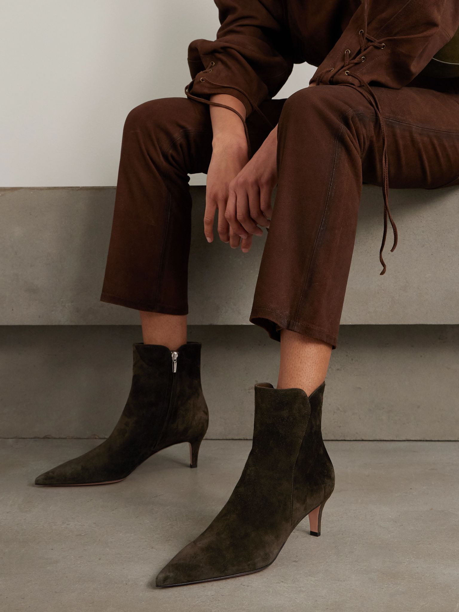 Levy 55 suede ankle boots Army green - 2