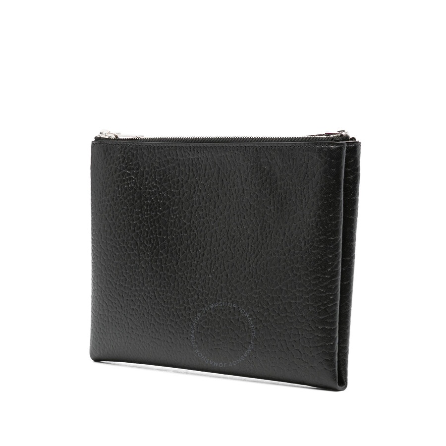 Alexander Mcqueen Black / Silver Ladies Cross Bar Clutch - 2