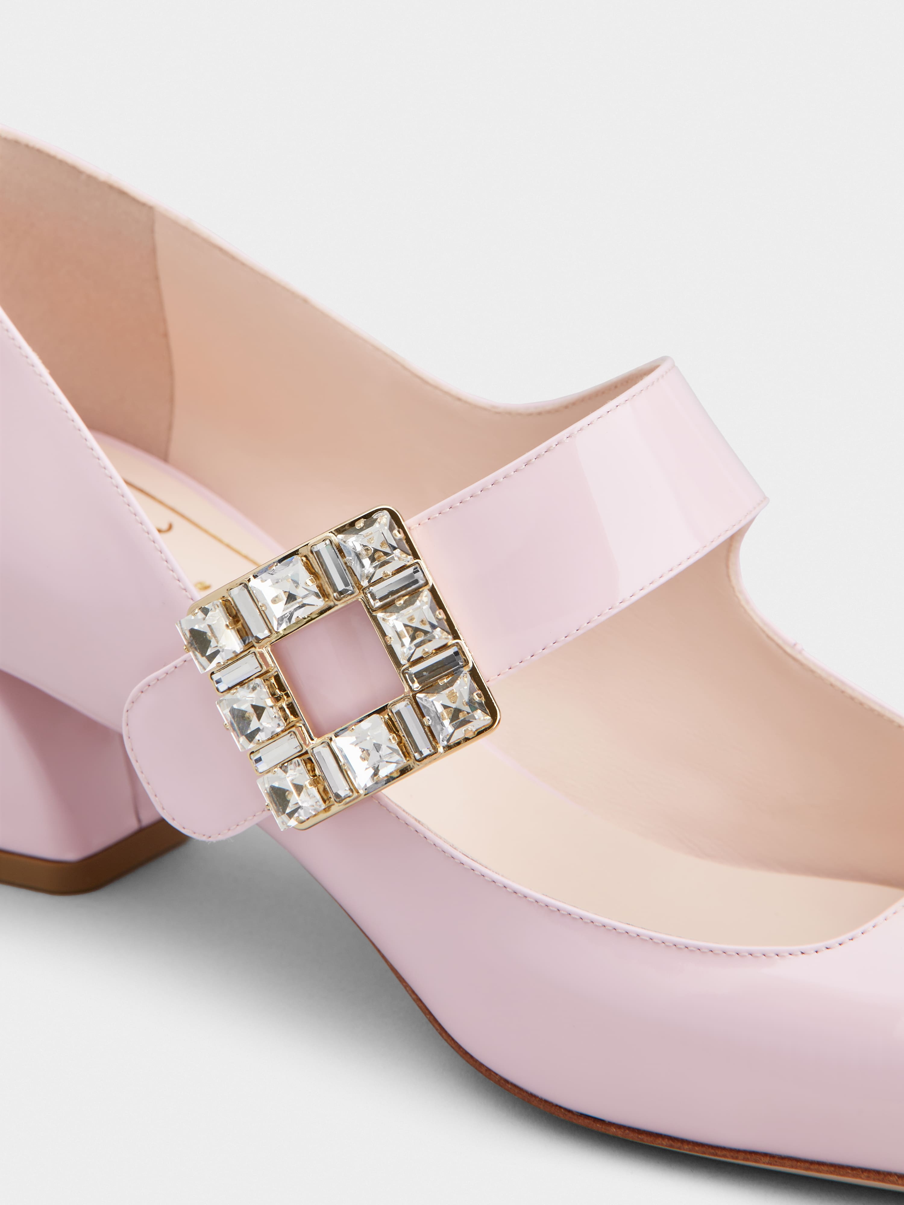 Très Vivier Rhinestone Buckle Babies Pumps - 3