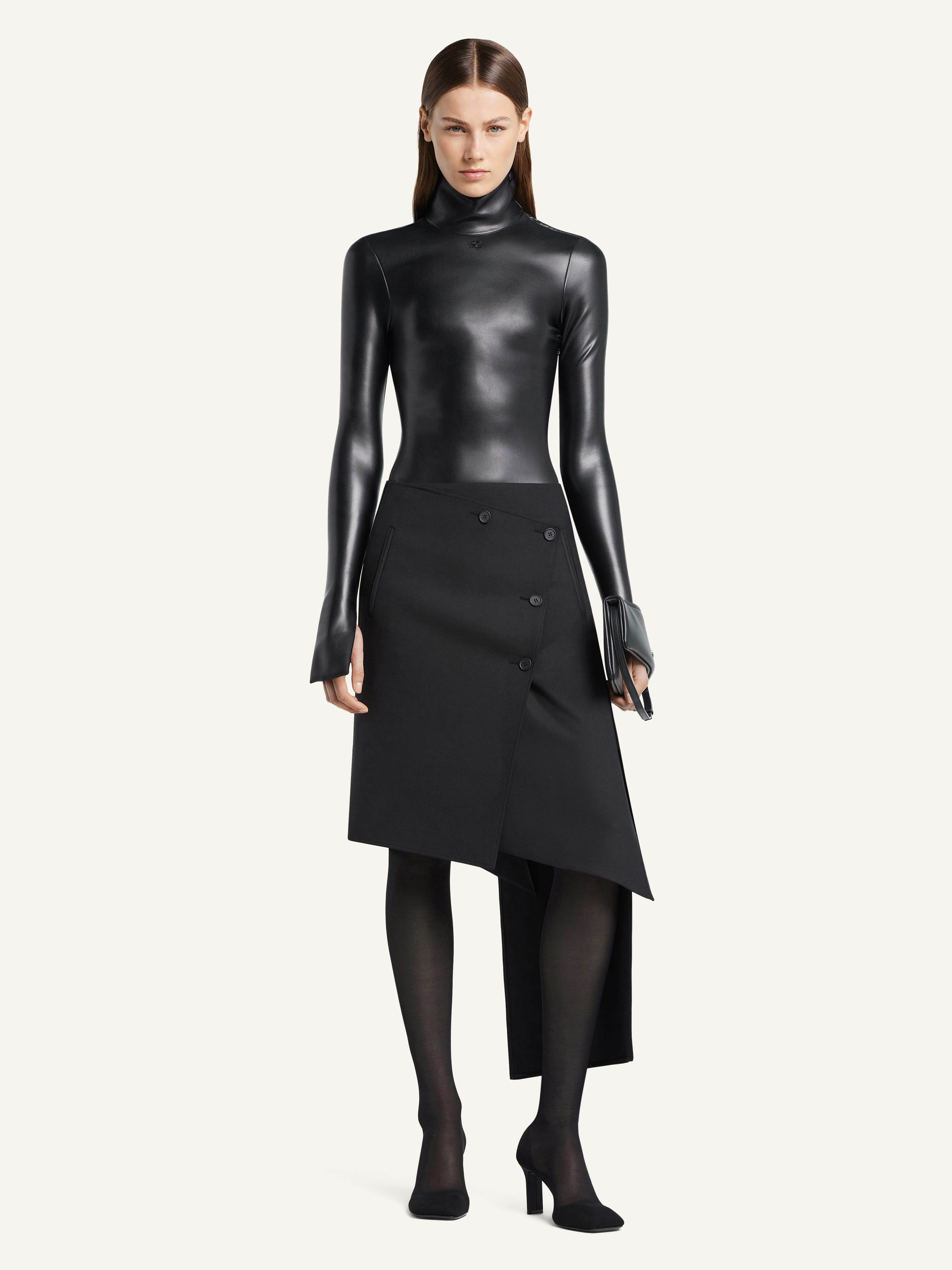 OBLIQUE POLYWOOL SKIRT - 2