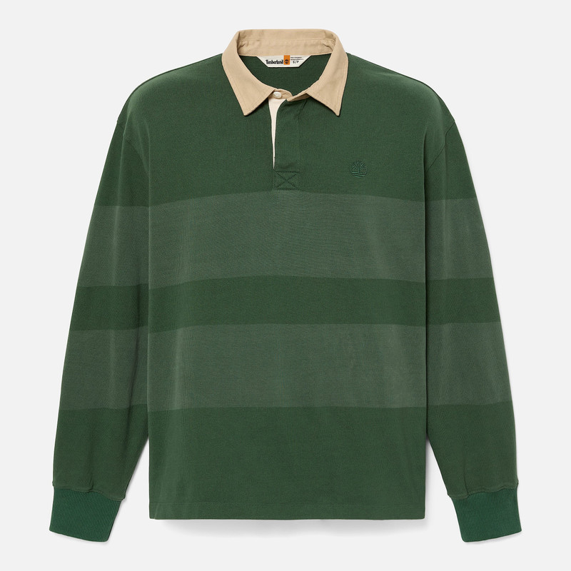 Timberland Striped Long-Sleeve Rugby Polo Shirt outlook