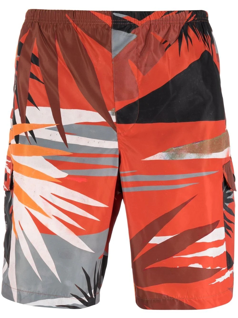 Hawaii-print swim shorts - 1