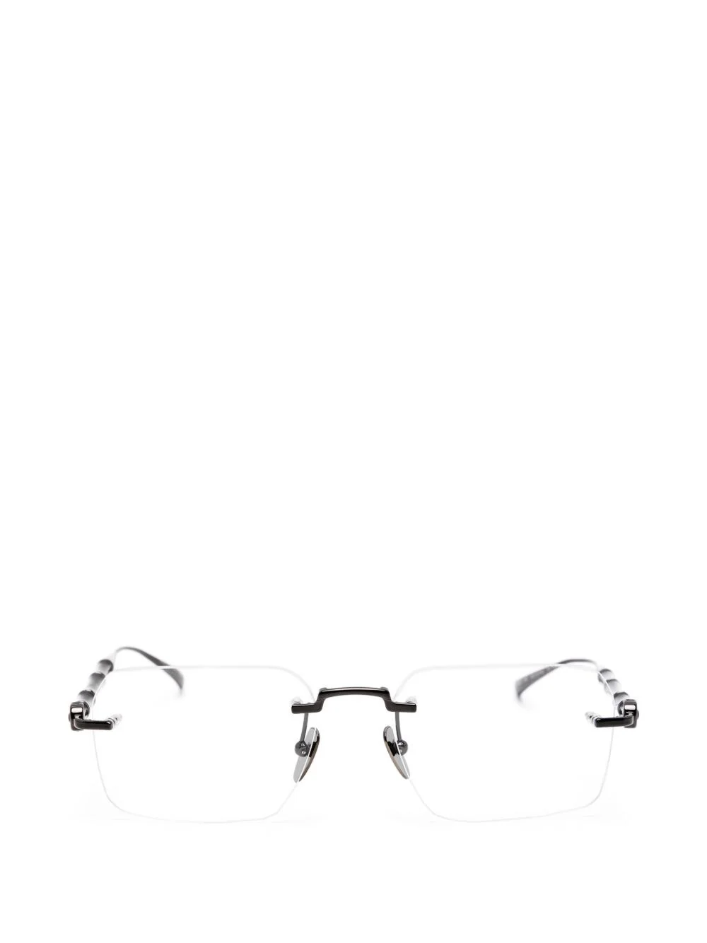 Bamboo-effect rimless glasses - 1