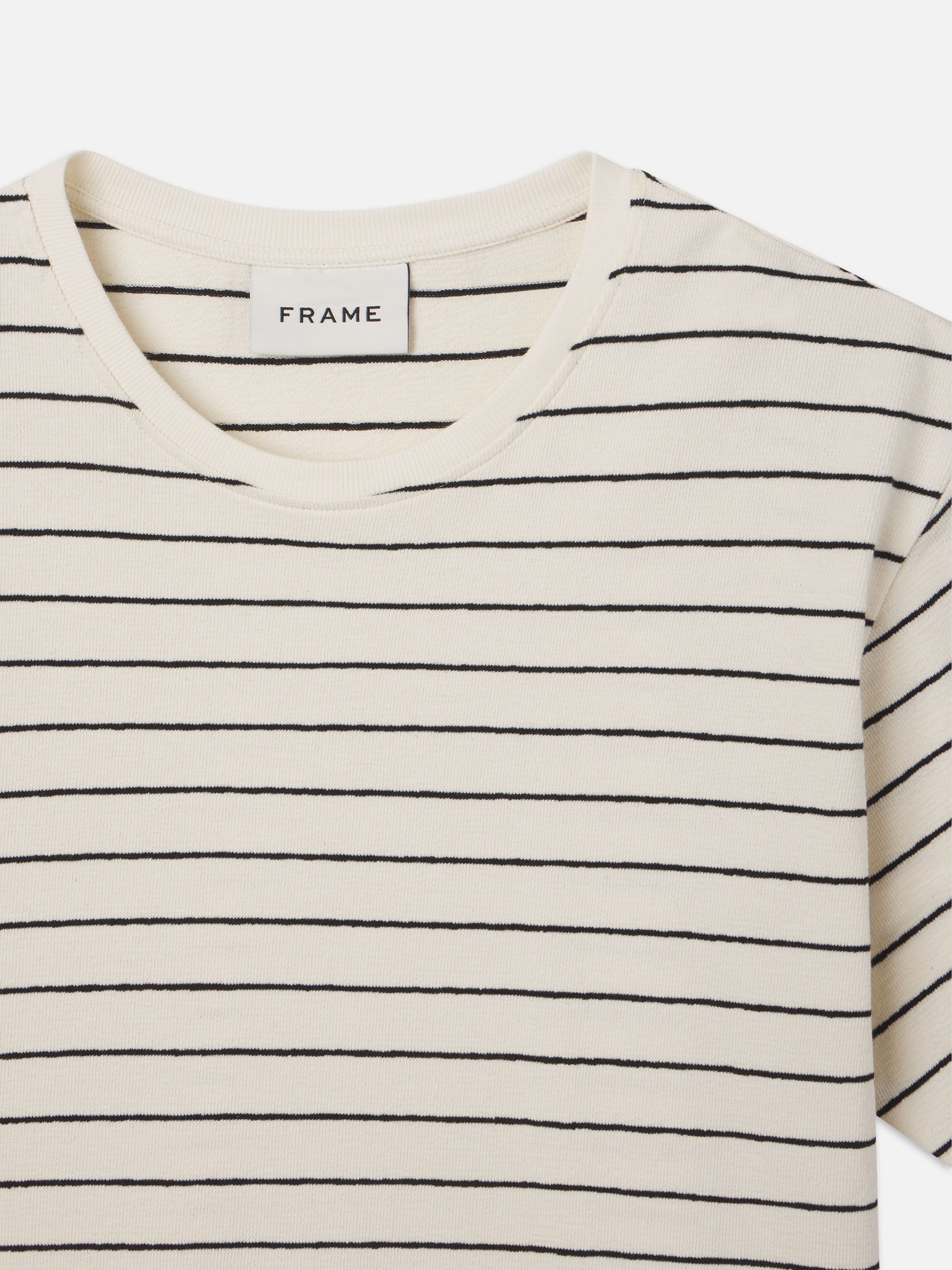 Relaxed Stripe Tee in Natural/Black - 2