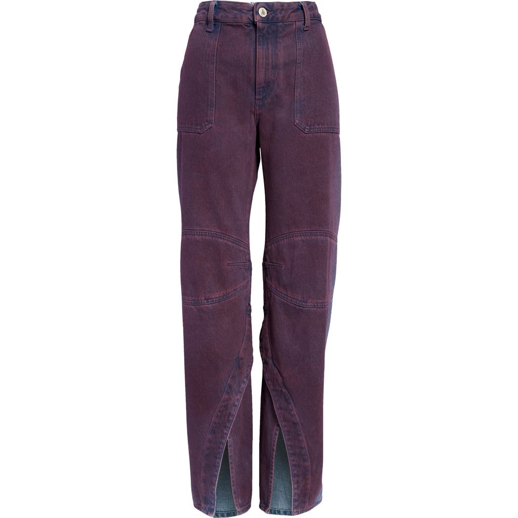 The Attico Women's Nox Denim Carpenter Jeans in Aerograph Wash Dusty Violet at Nordstrom - 1