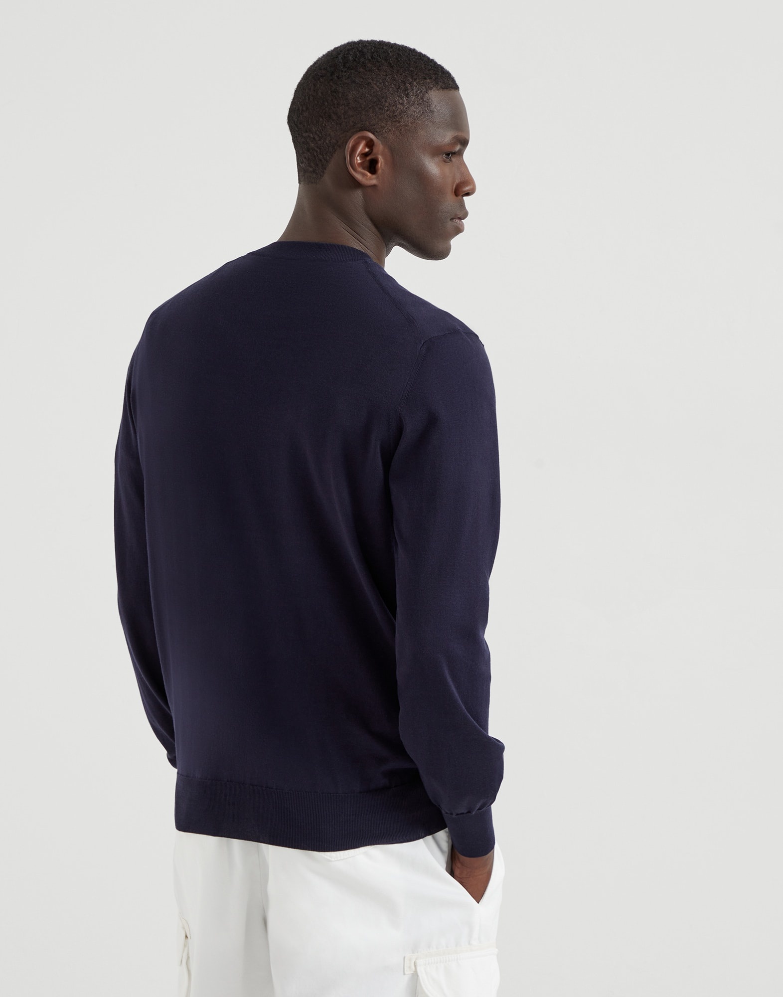 Cotton lightweight sweater with embroidery - 2