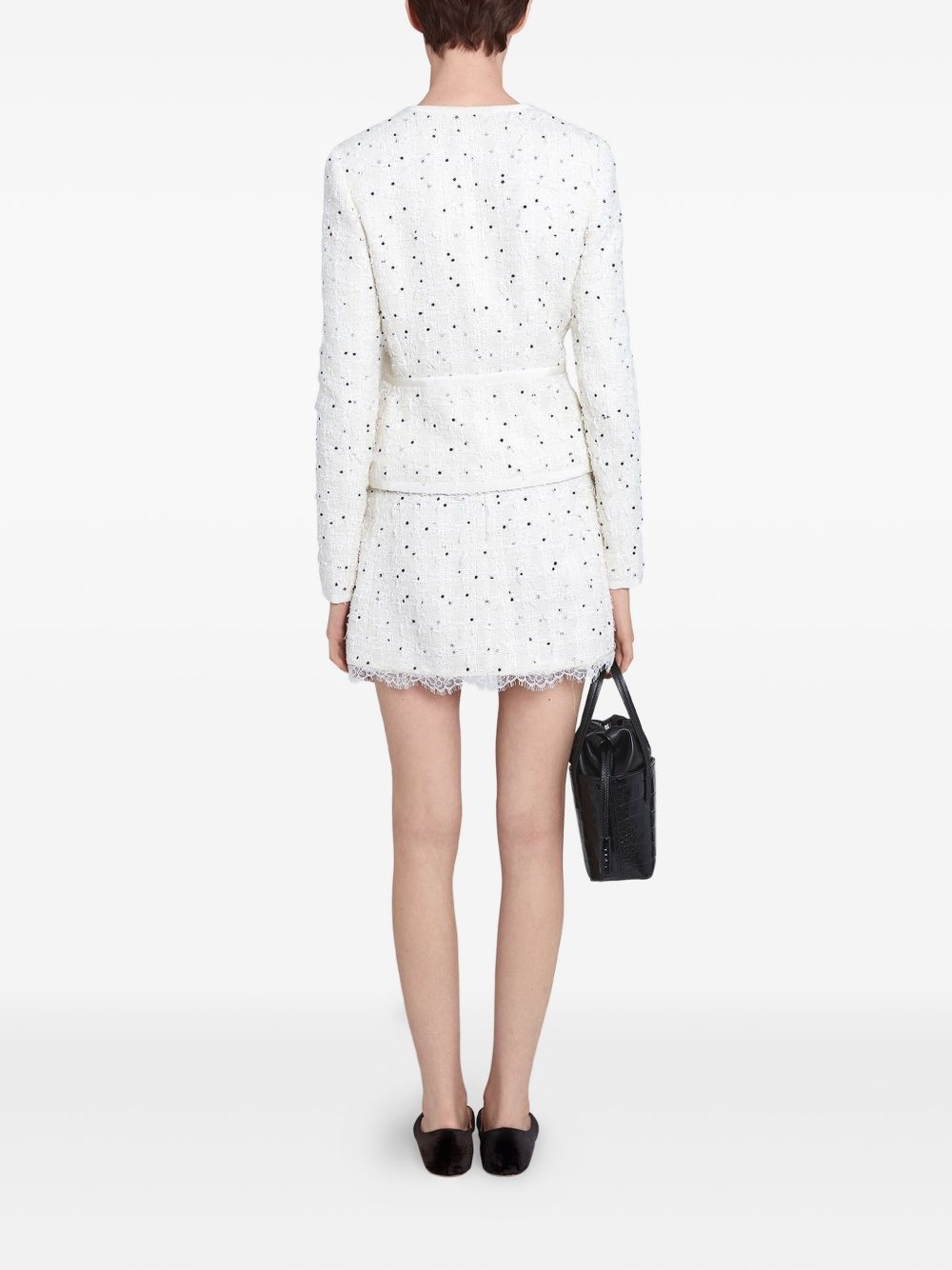 polka-dot lace-trim mini skirt - 3