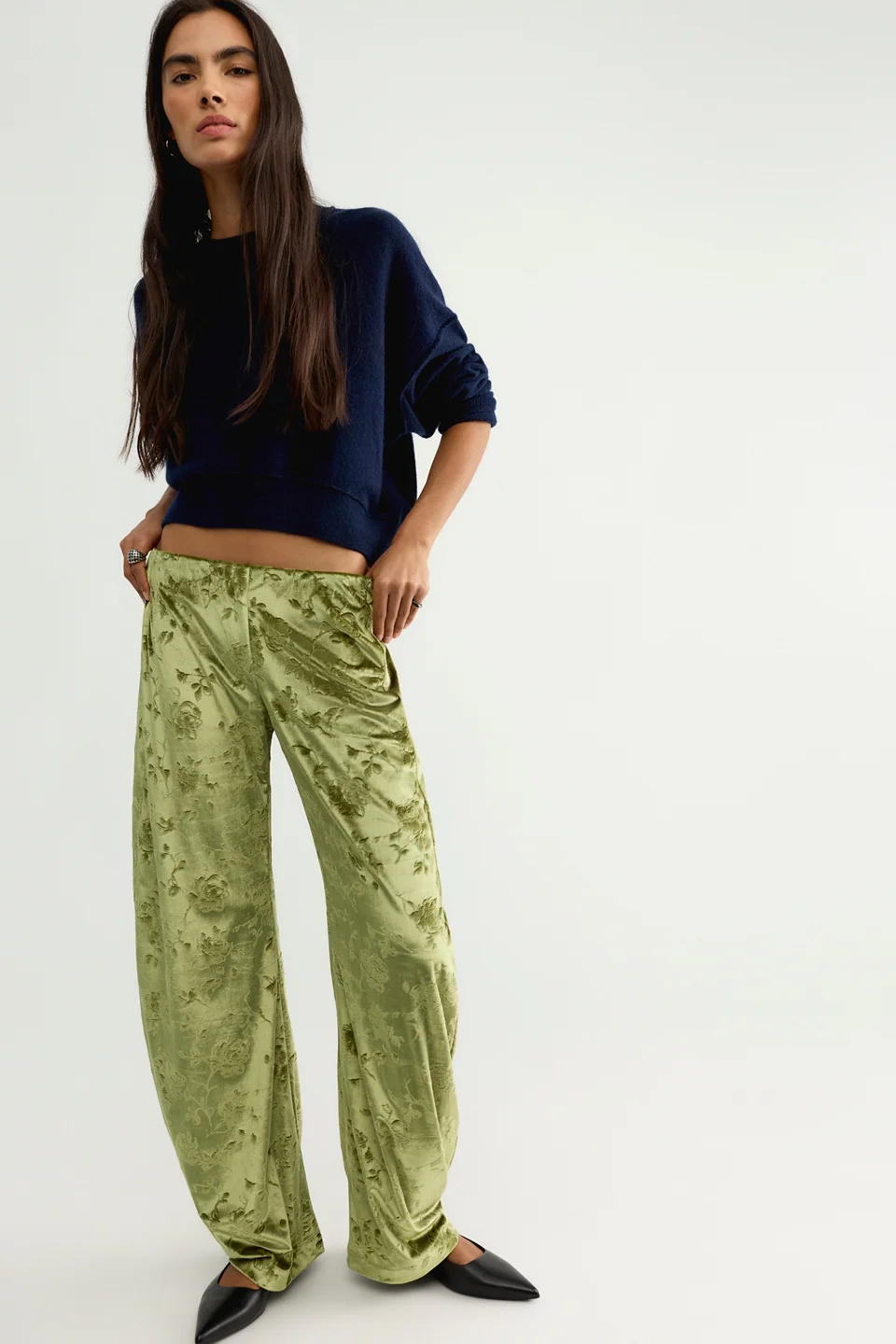 Radiance Velvet Pull-On Pants - 1