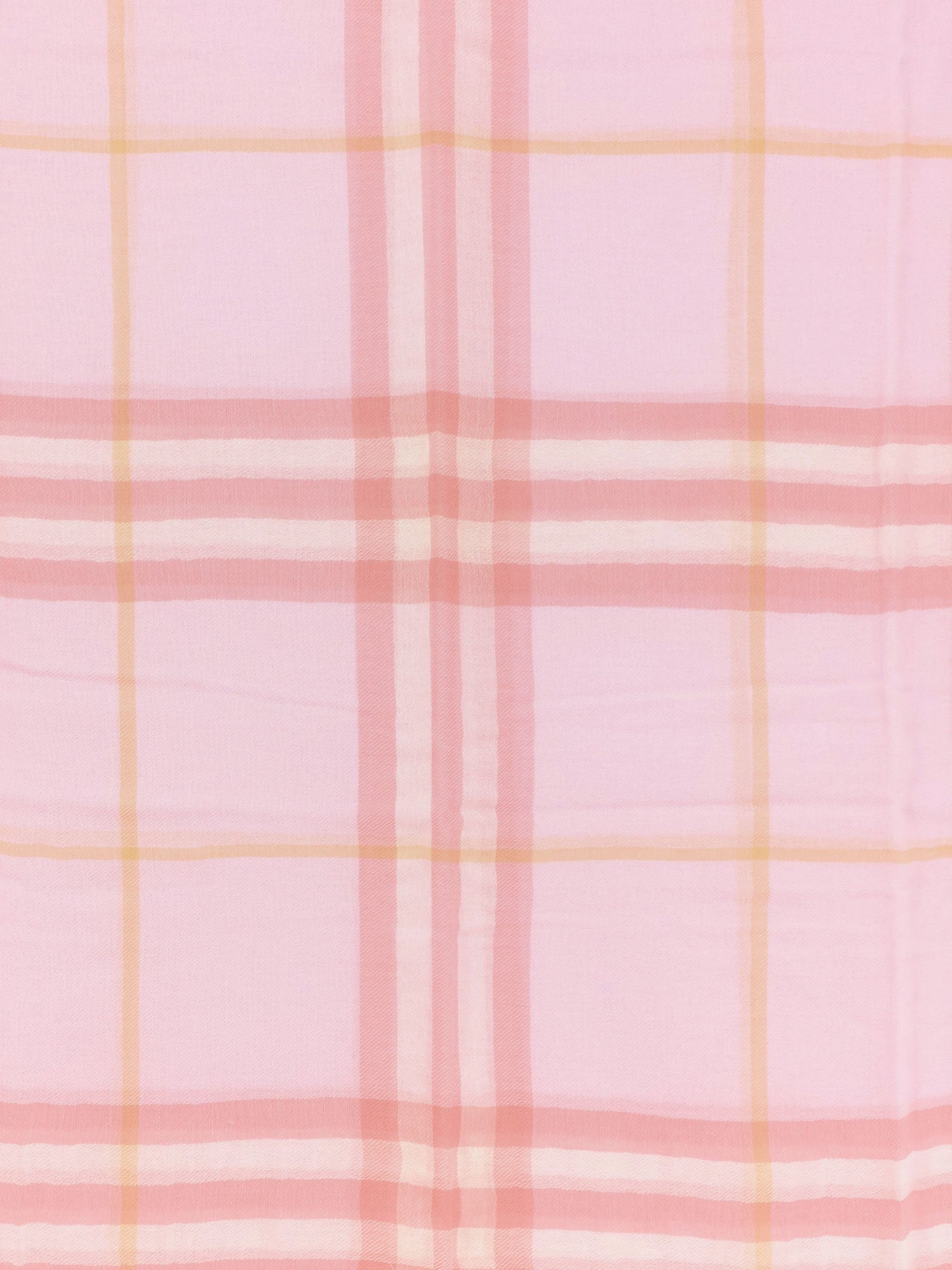 Wool Scarf With Burberry Check Motif - 2