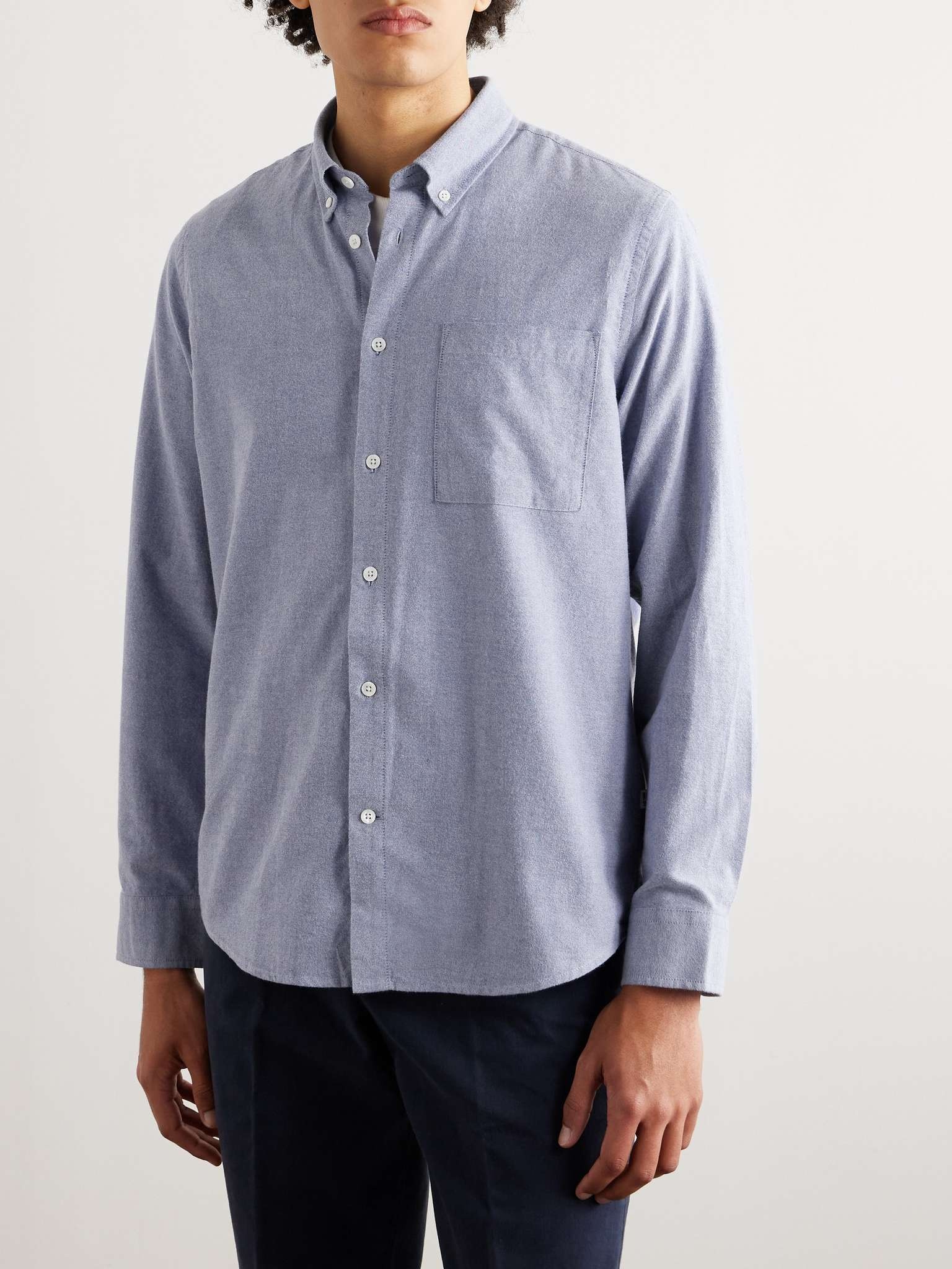 Arne Button-Down Collar Cotton-Poplin Shirt - 4