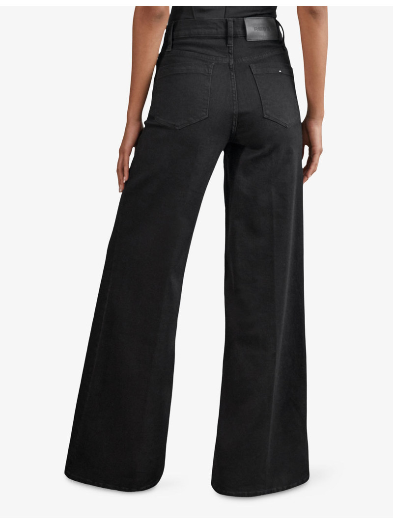 Heather Wide-Leg High-Rise Denim-Blend Jeans 4