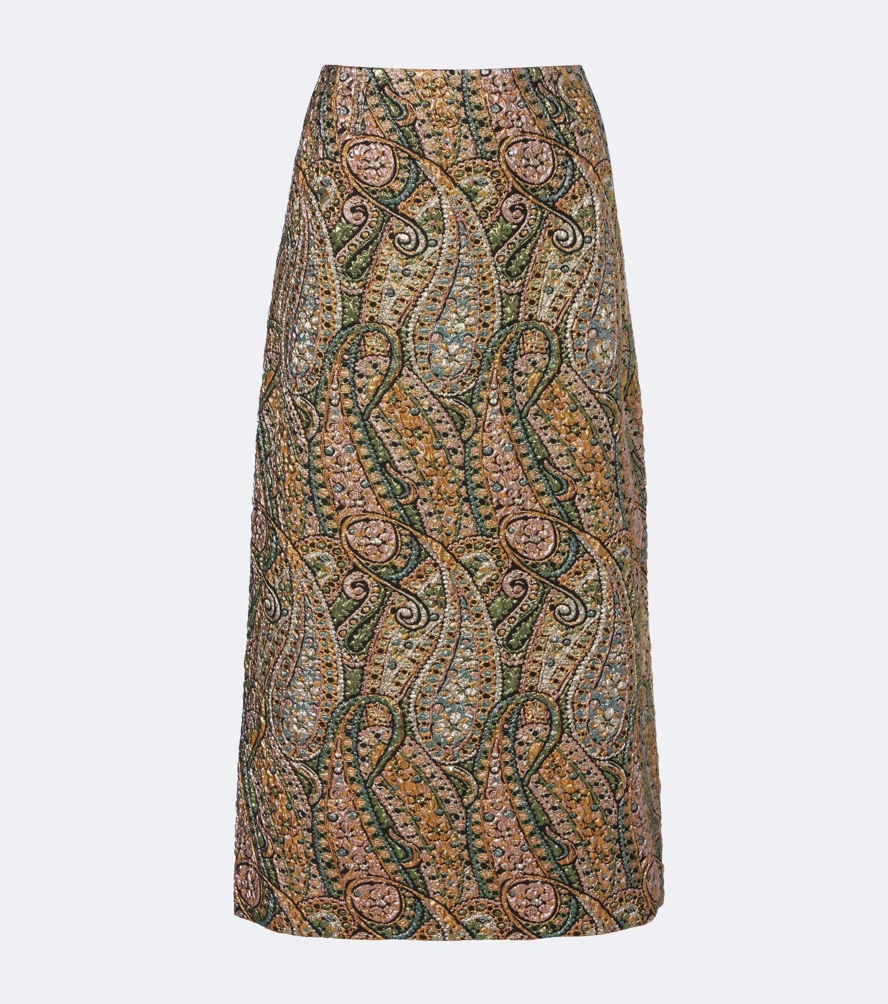 Paisley jacquard midi skirt - 1