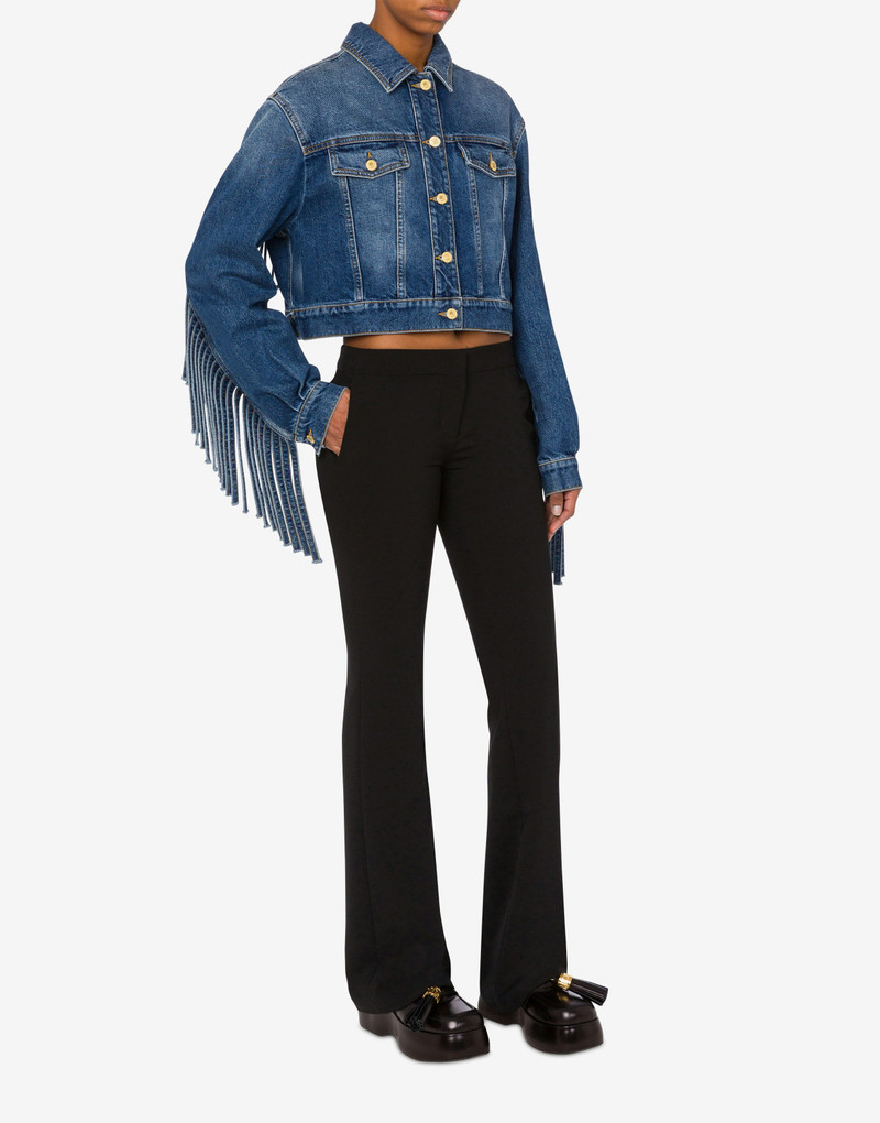 Moschino CROPPED JACKET WITH FRINGES outlook