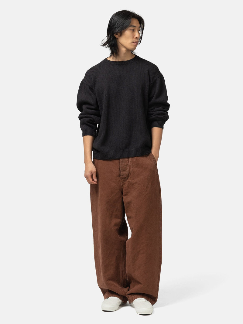 KAPTAIN SUNSHINE Cotton Hemp Wide Pants Brown outlook