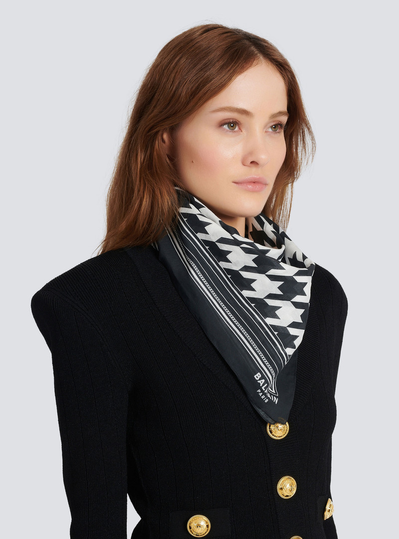 Balmain Houndstooth print bandana outlook