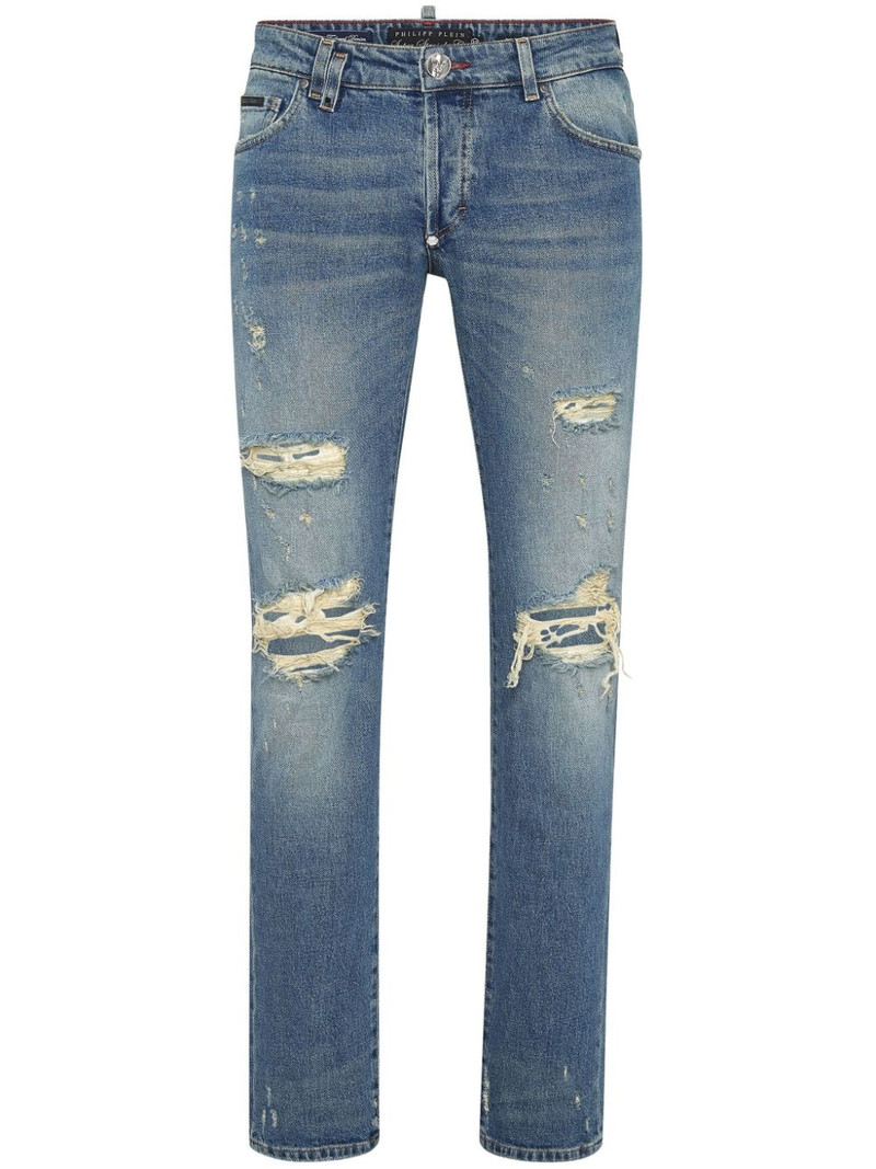 ripped-detail skinny jeans 1