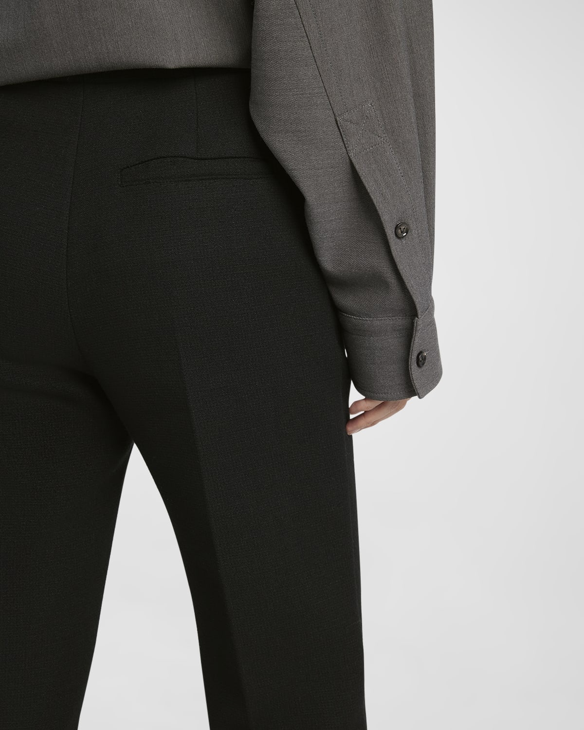 Wool Twill Flare Trousers - 5