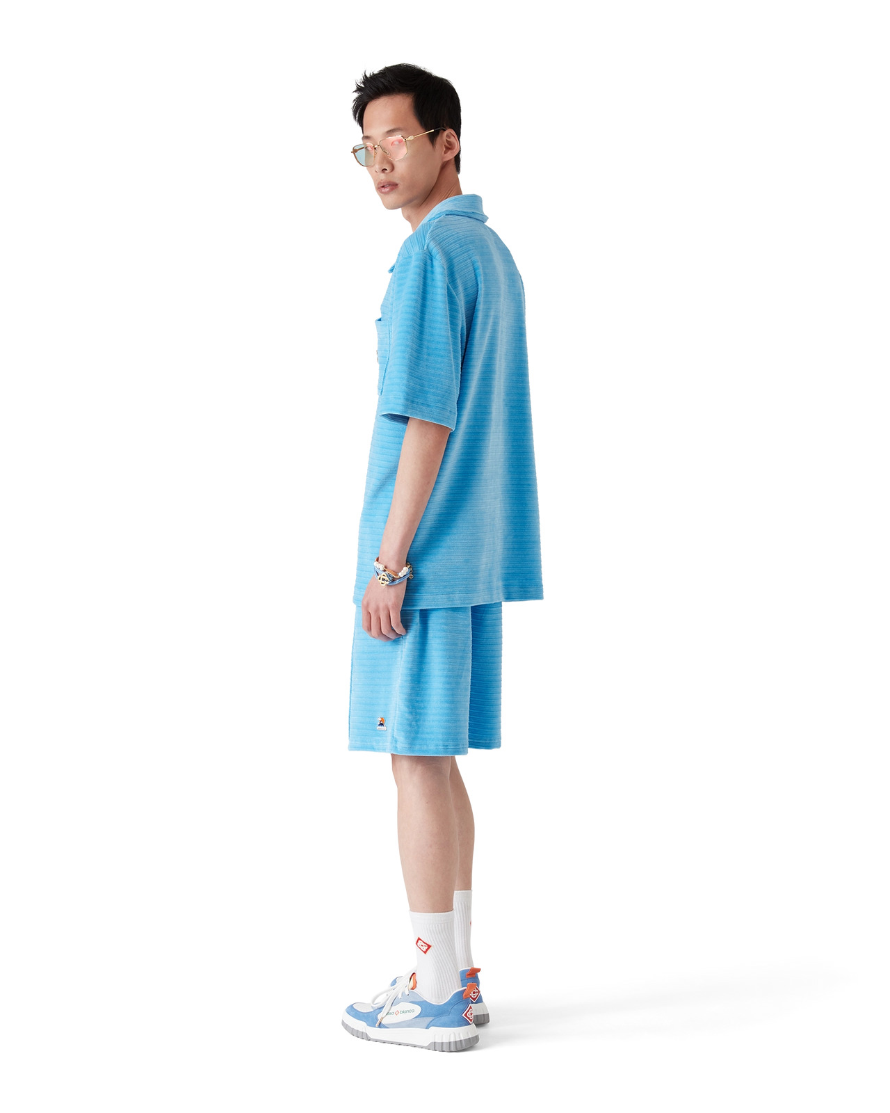 Stripe Velour Shorts | Casablanca Paris - 3