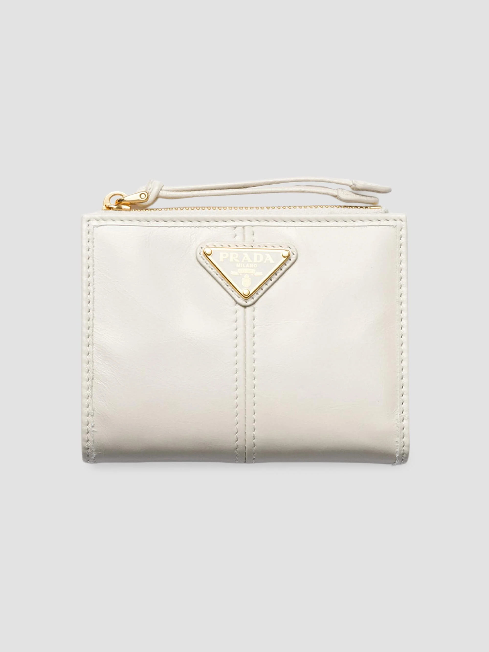 Women's Small Leather Wallet - White - 1