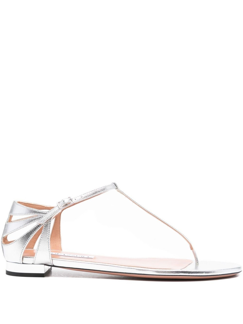 Frida leather T-bar flat sandals 1
