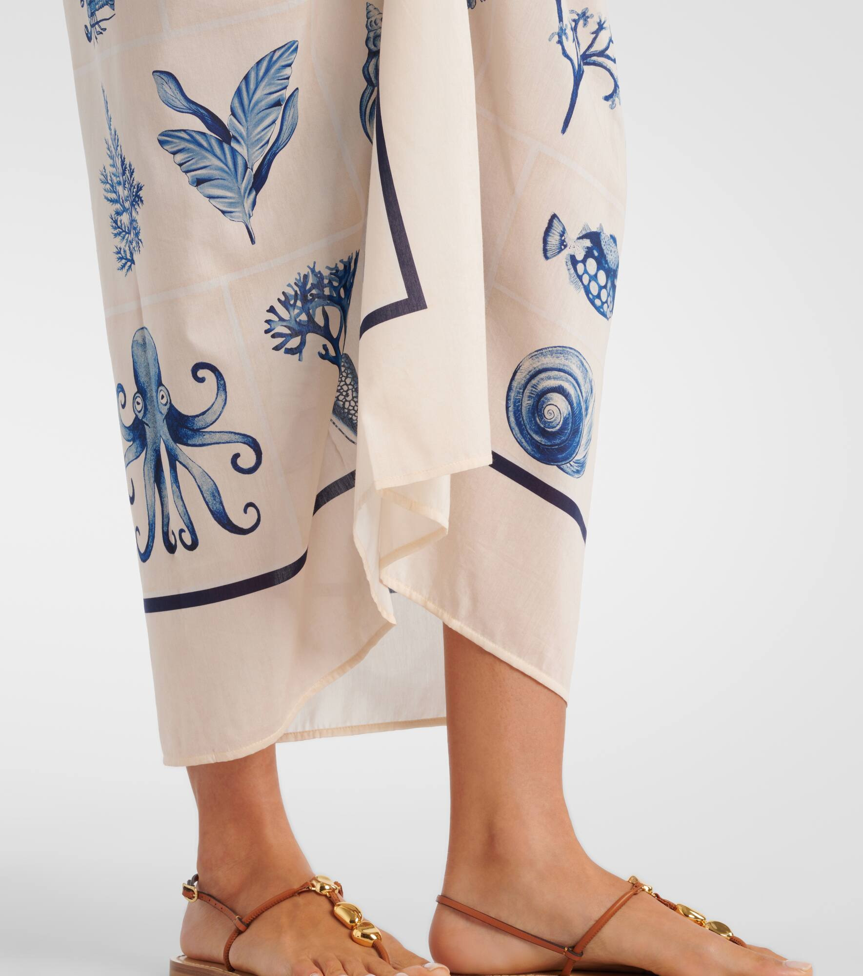 Lavanda cotton and silk beach cover-up - 5
