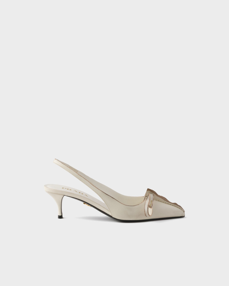 Prada Leather slingback pumps outlook