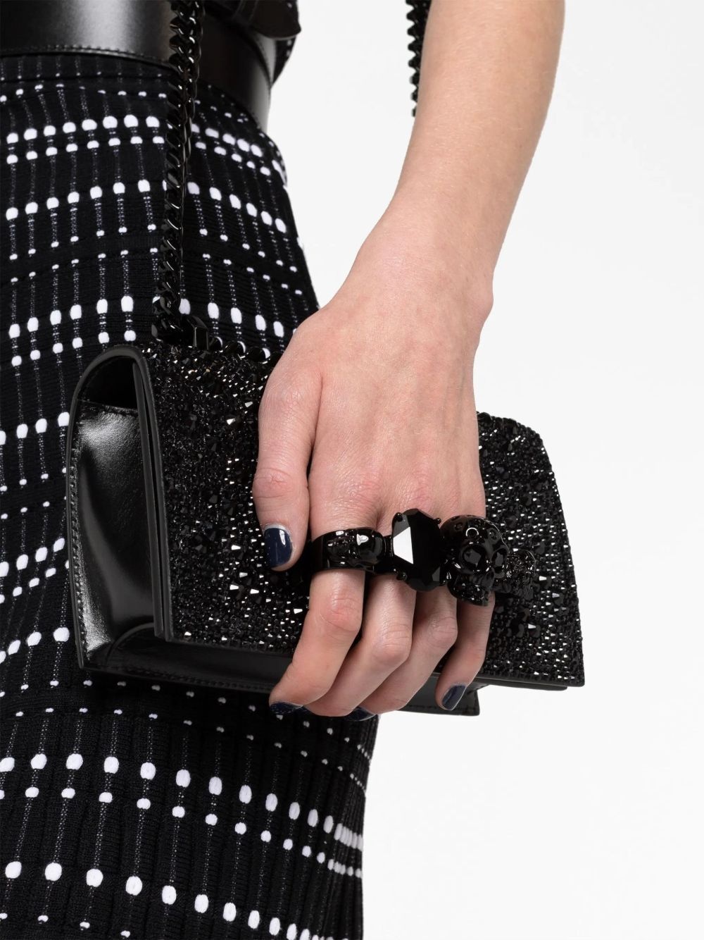mini The Biker Jewelled crossbody bag - 3