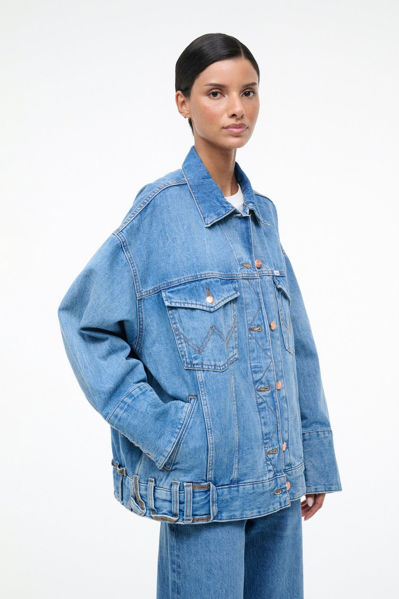 CUSTOM STAUD x C.BONZ THE BIGGEST JEAN JACKET | MID BLUE 3