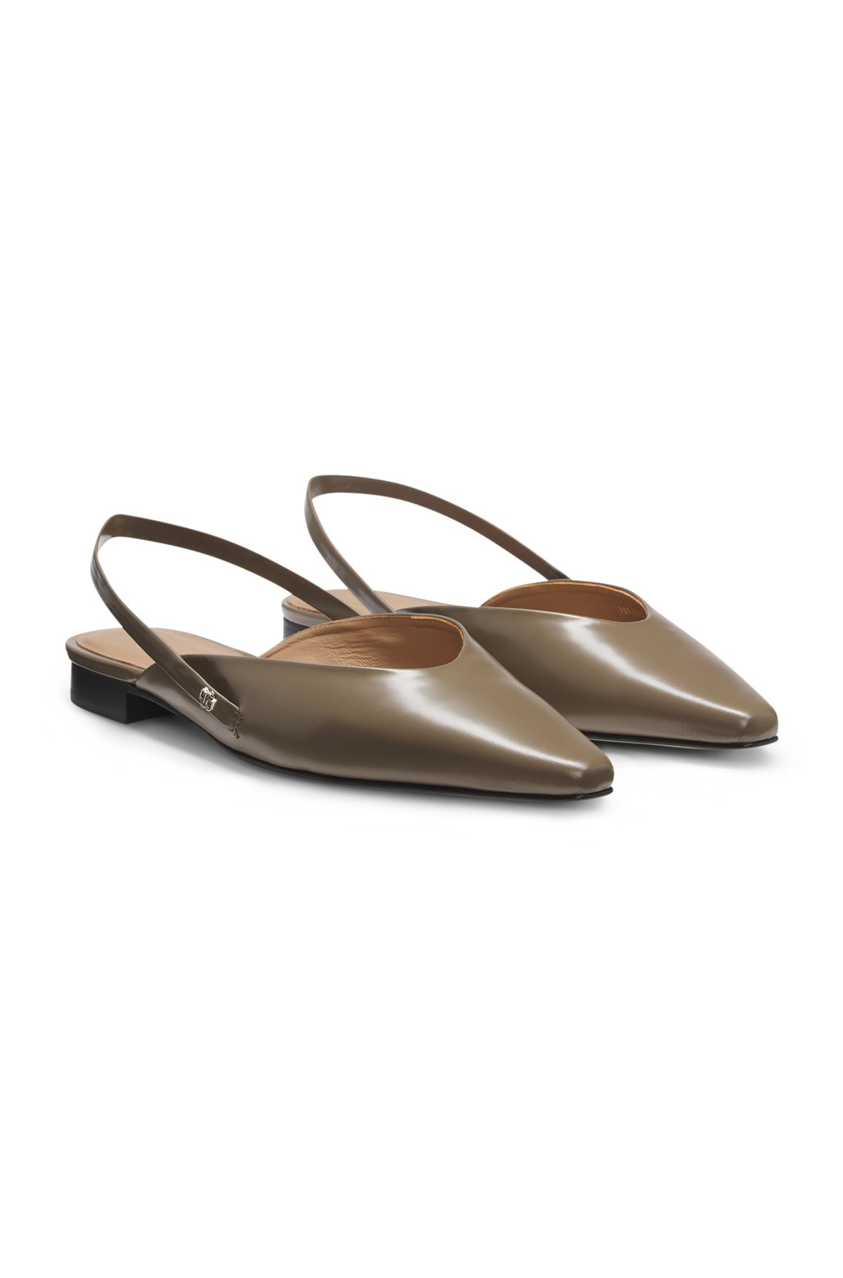 SLINGBACK BALLERINA PUMPS IN LEATHER - 2