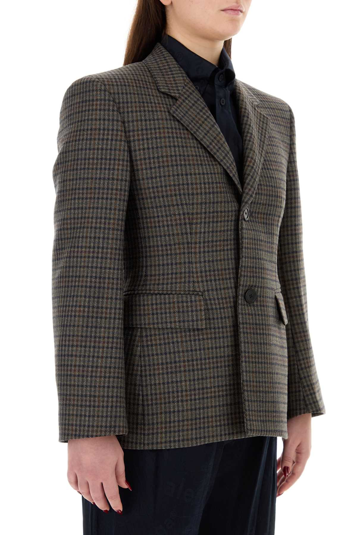 Balenciaga Women Embroidered Wool Blazer - 3