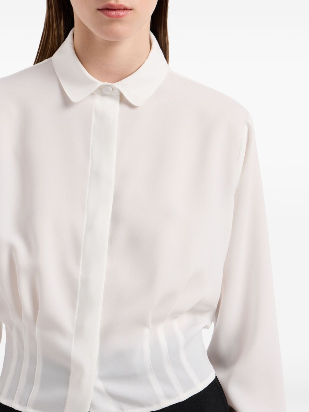 fitted-waist club-collar shirt - 4