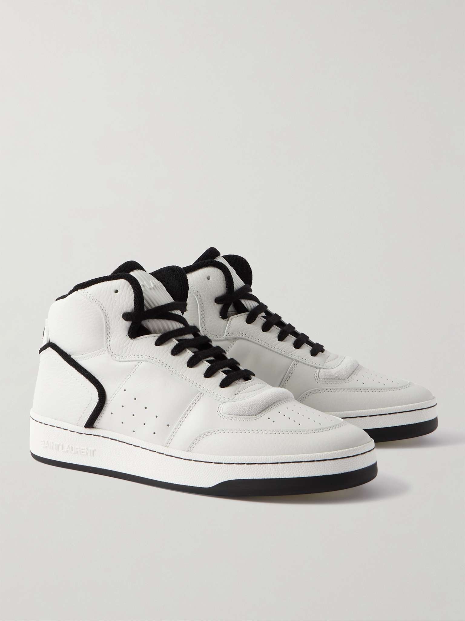 SL/80 Perforated Leather High-Top Sneakers - 3