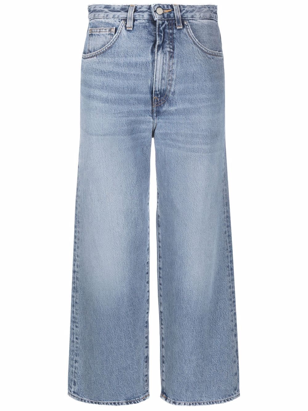 high-waisted wide-leg jeans - 1