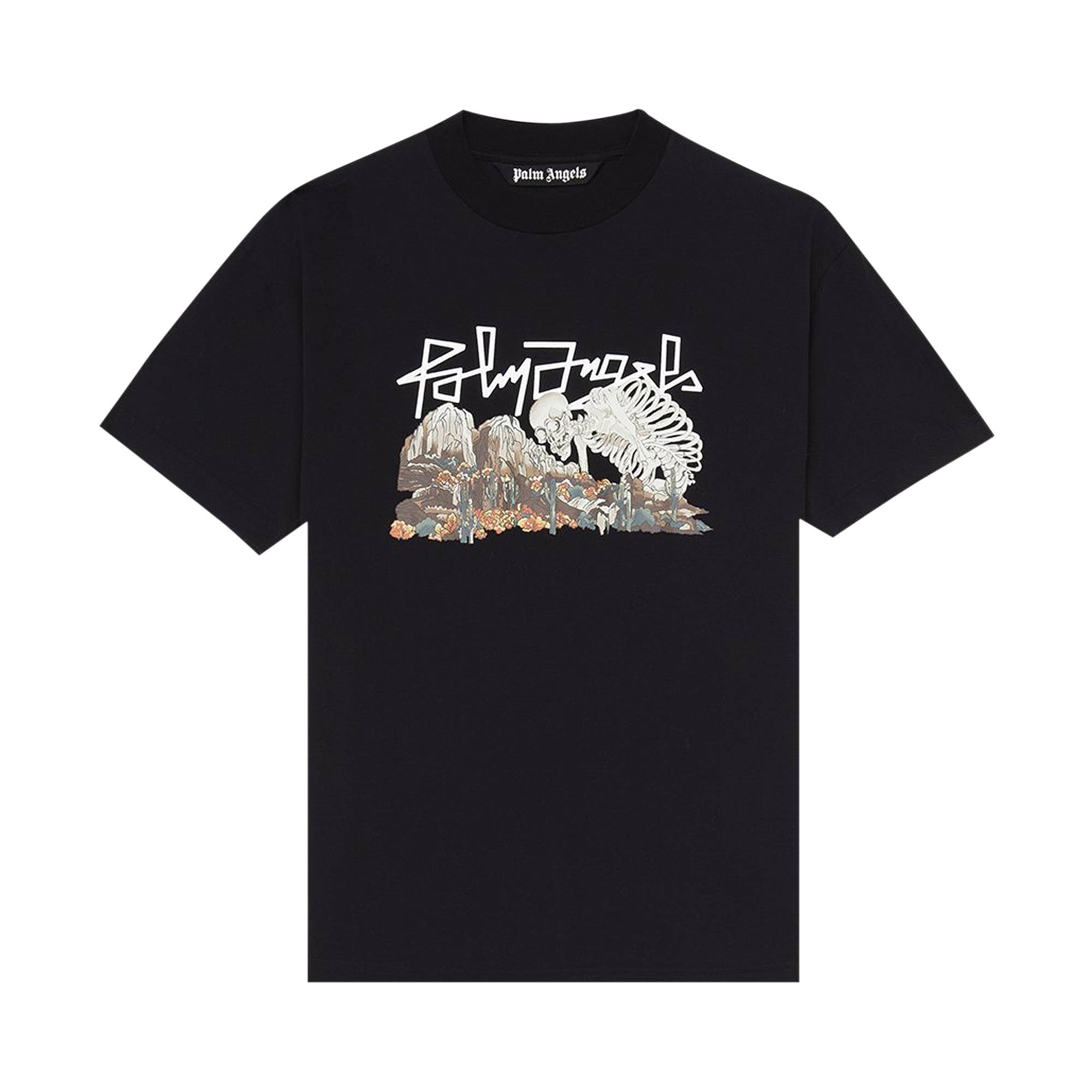 Palm Angels Desert Skull Tee 'Black/Multi' - 1