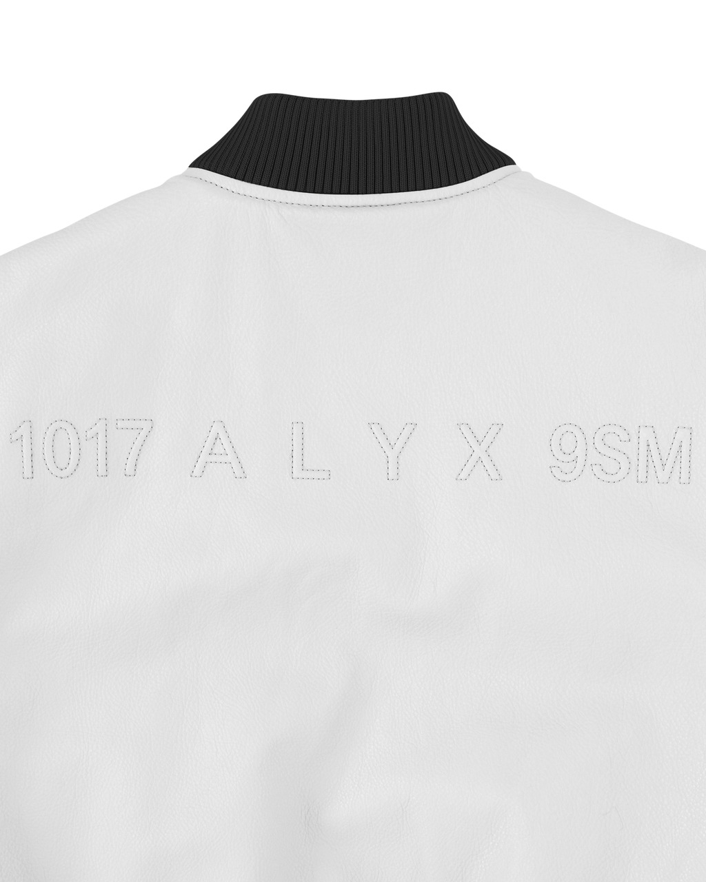 EMBROIDERED LEATHER LOGO VARSITY JACKET - 10
