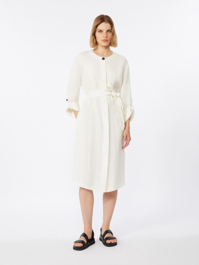 LEMBO Faded linen dress - NATURAL 3
