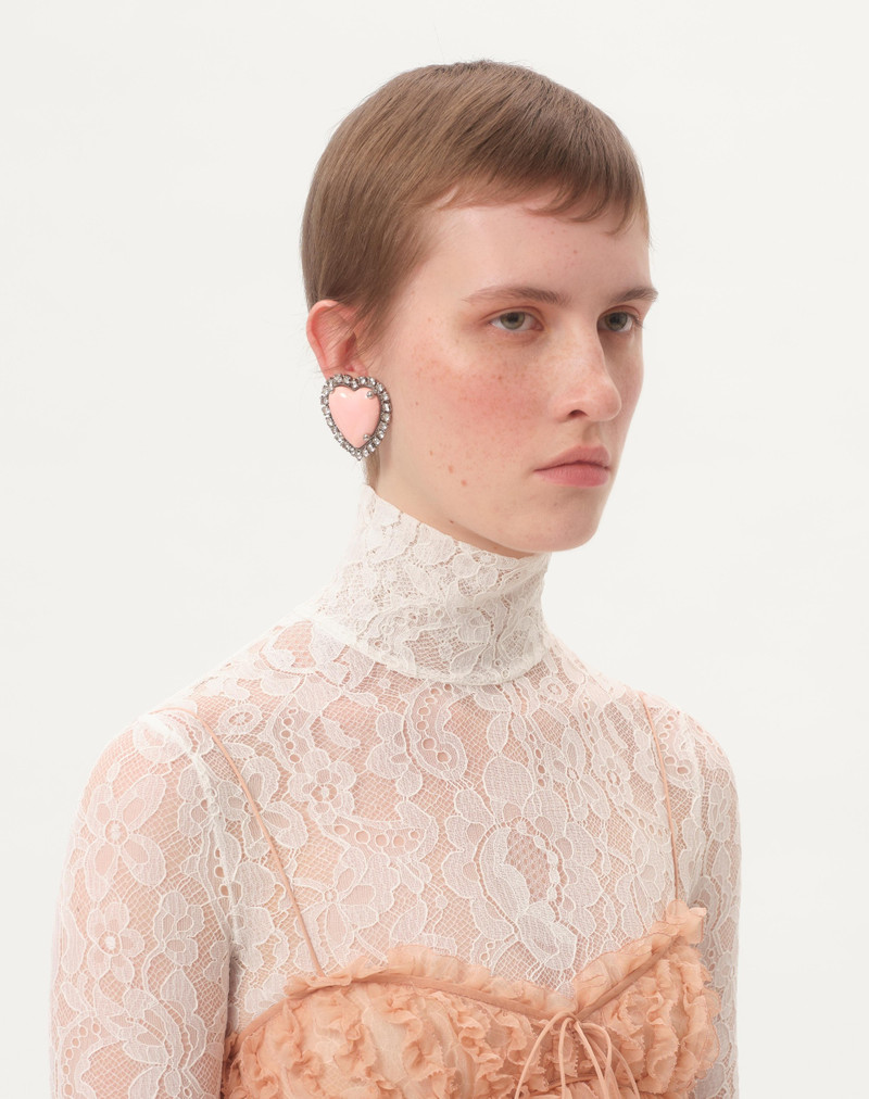 Valentino COEUR HYPERBOLE EARRINGS IN METAL, RESIN AND SWAROVSKI CRYSTALS ® outlook