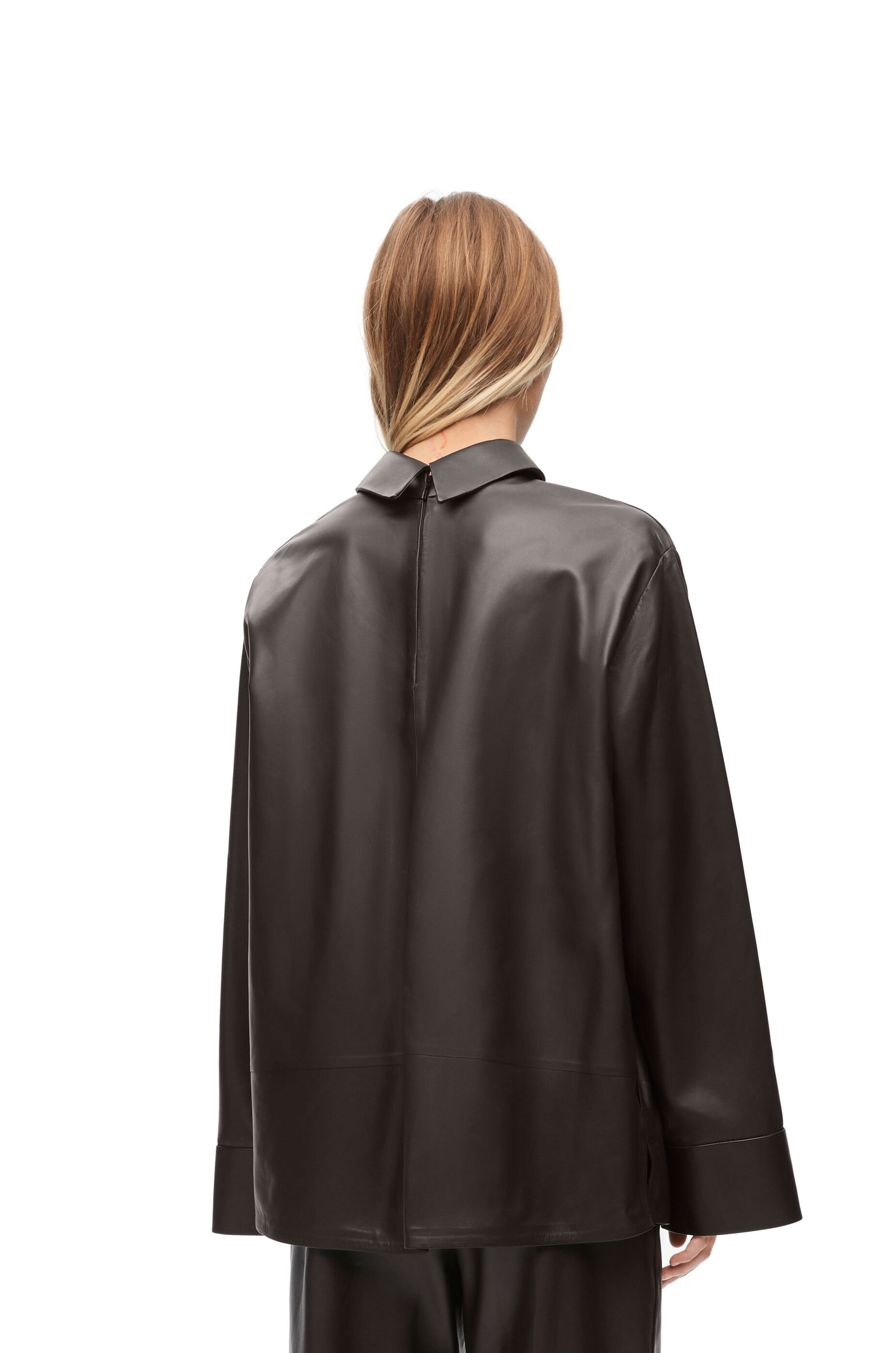 Back to front shirt in nappa lambskin - 4