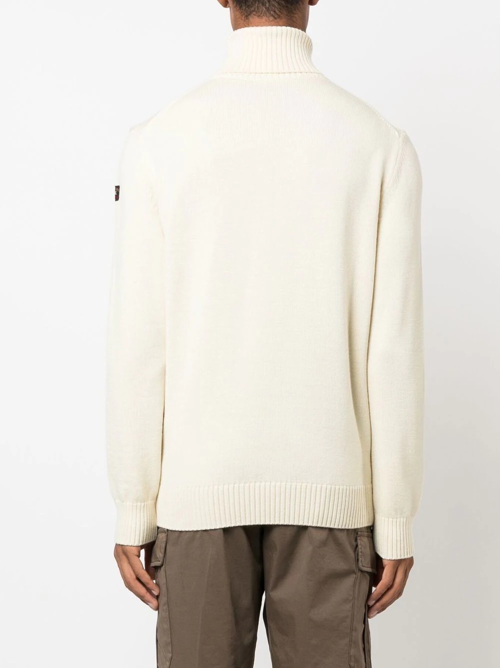 logo-patch roll neck jumper - 4