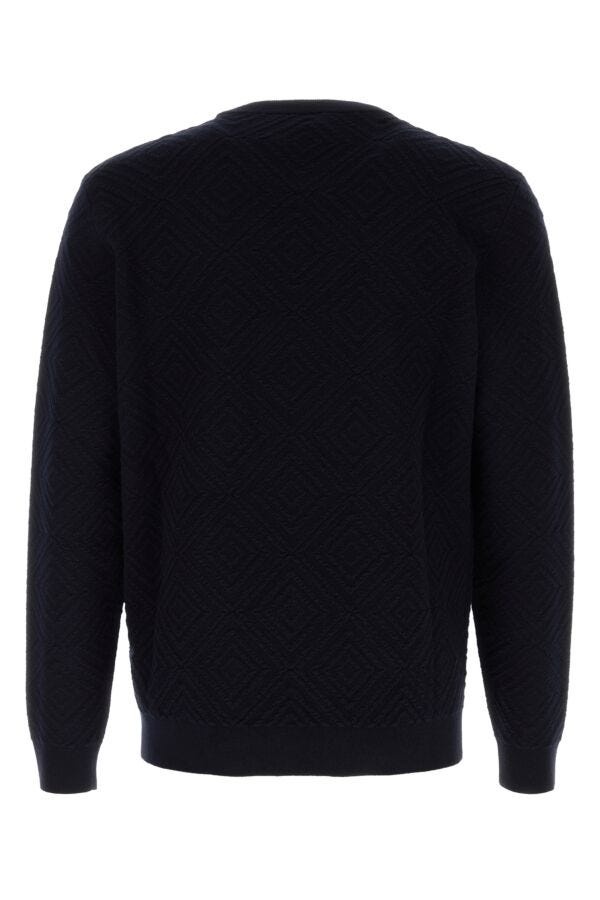 Giorgio Armani Man Midnight Blue Wool Blend Sweater - 2