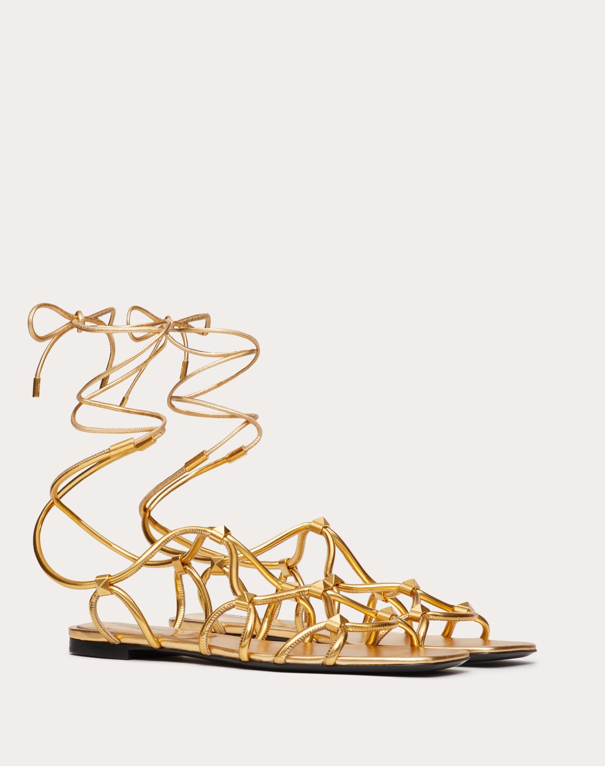 ROCKSTUD NET MIRROR-EFFECT SYNTHETIC SANDAL - 2